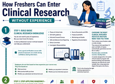 How Freshers Can Enter Clinical Research Without Experience 